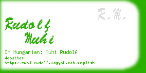 rudolf muhi business card